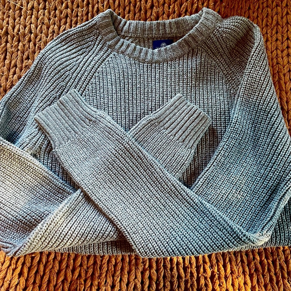 Vintage Gray Knit Old Navy Sweater